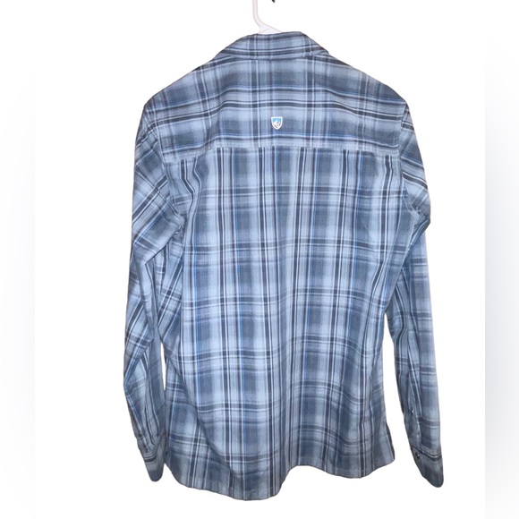 Men’s Kuhl Long Sleeve Button Down Shirt Blue Plaid Size Small - Picture 2 of 11